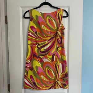 Milly Pink Retro Print Sleeveless Mini Dress